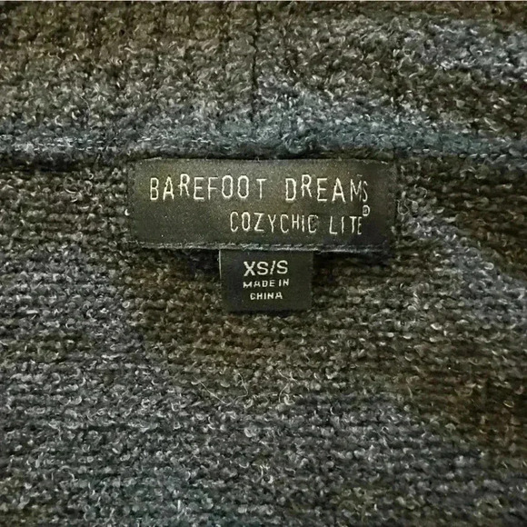 Barefoot Dreams open cardigan sweater Cozy Chic Lite XS Small gray loungewear - Picture 8 of 15